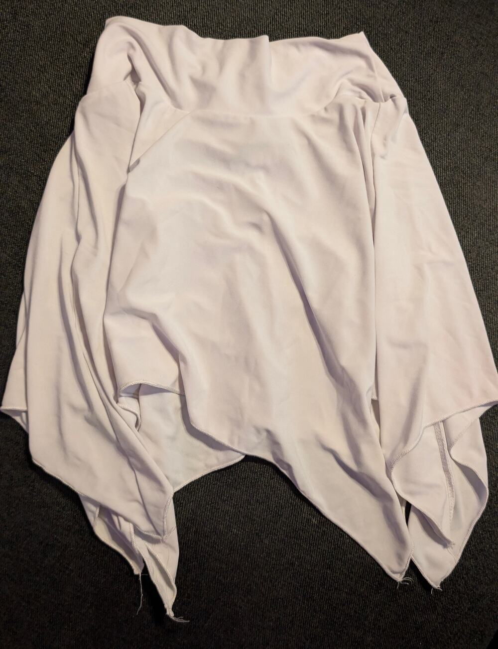 White Draped Handkerchief Skirt Size Small